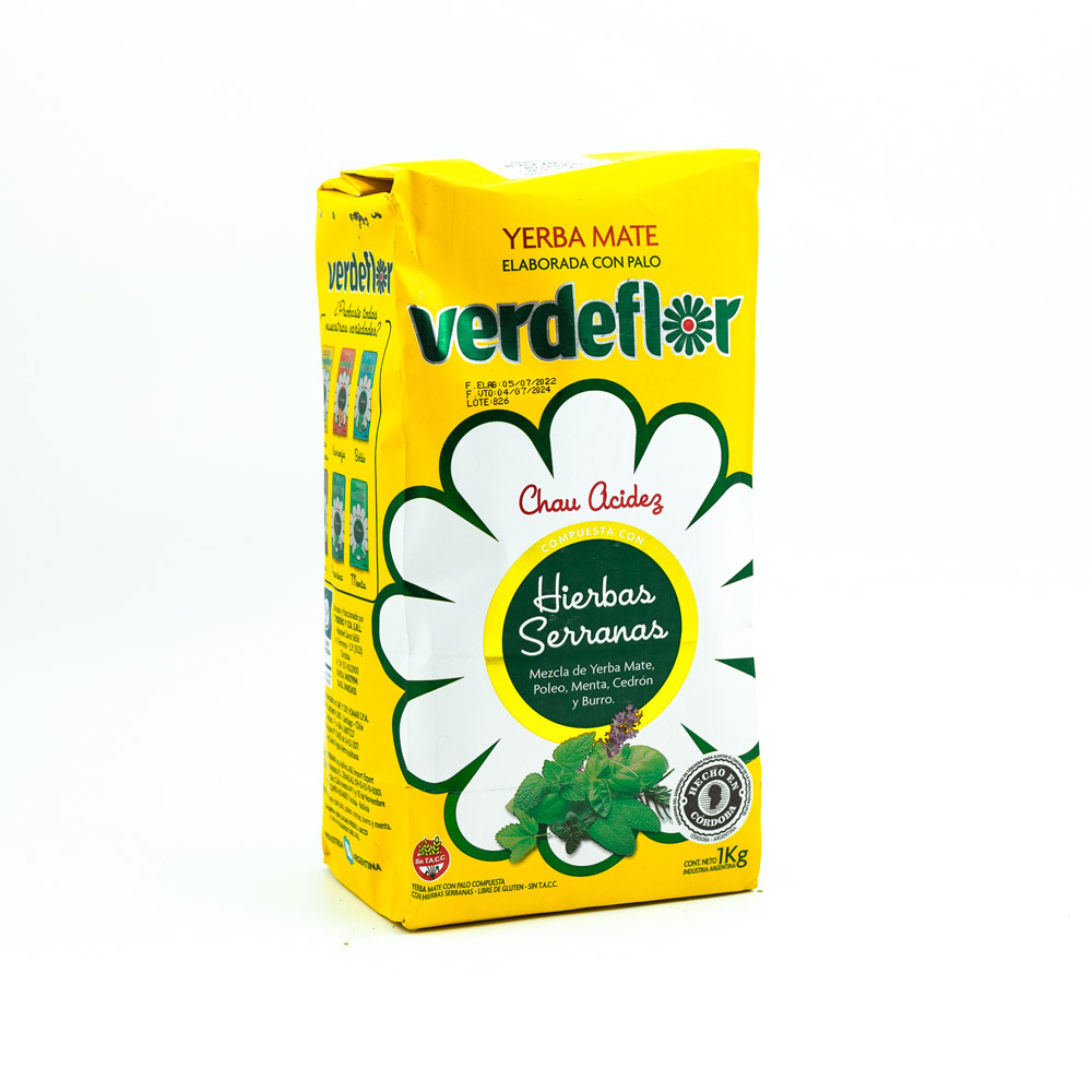 Yerba Mate Verdeflor Hierbas Serranas 1Kg