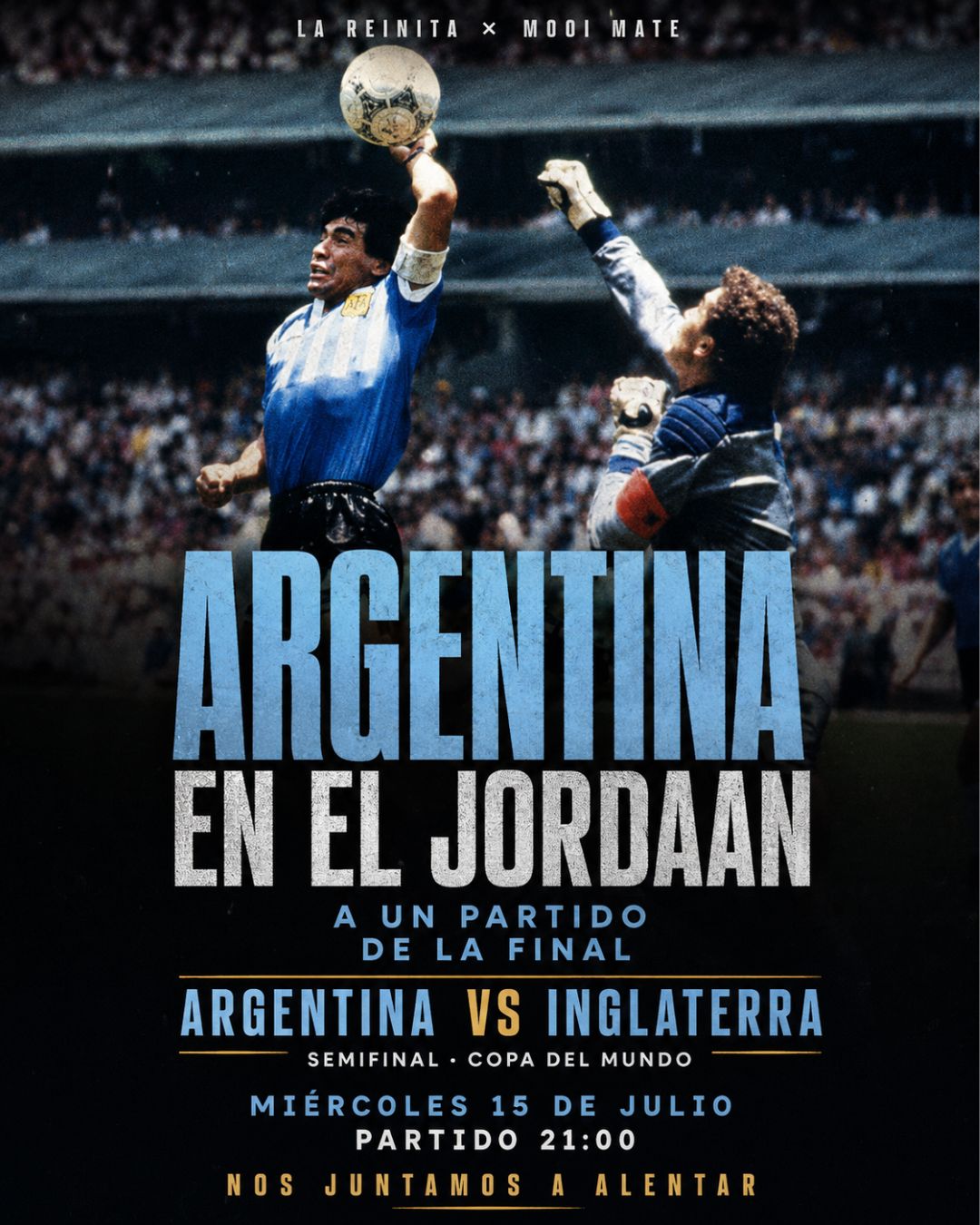 Argentina vs Inglaterra por la semifinal de la Copa del Mundo en Mooi Mate Amsterdam